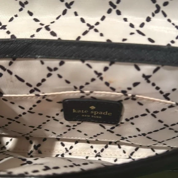 Kate Spade Black with gold. Clutch. - Picture 5 of 11